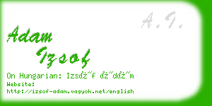 adam izsof business card